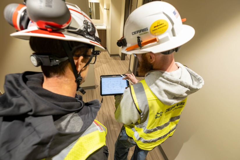 Going over blueprints.