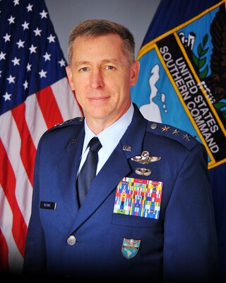 Official photo of Lt. Gen. Evan L. Pettus, Deputy Commander of U.S. Southern Command.