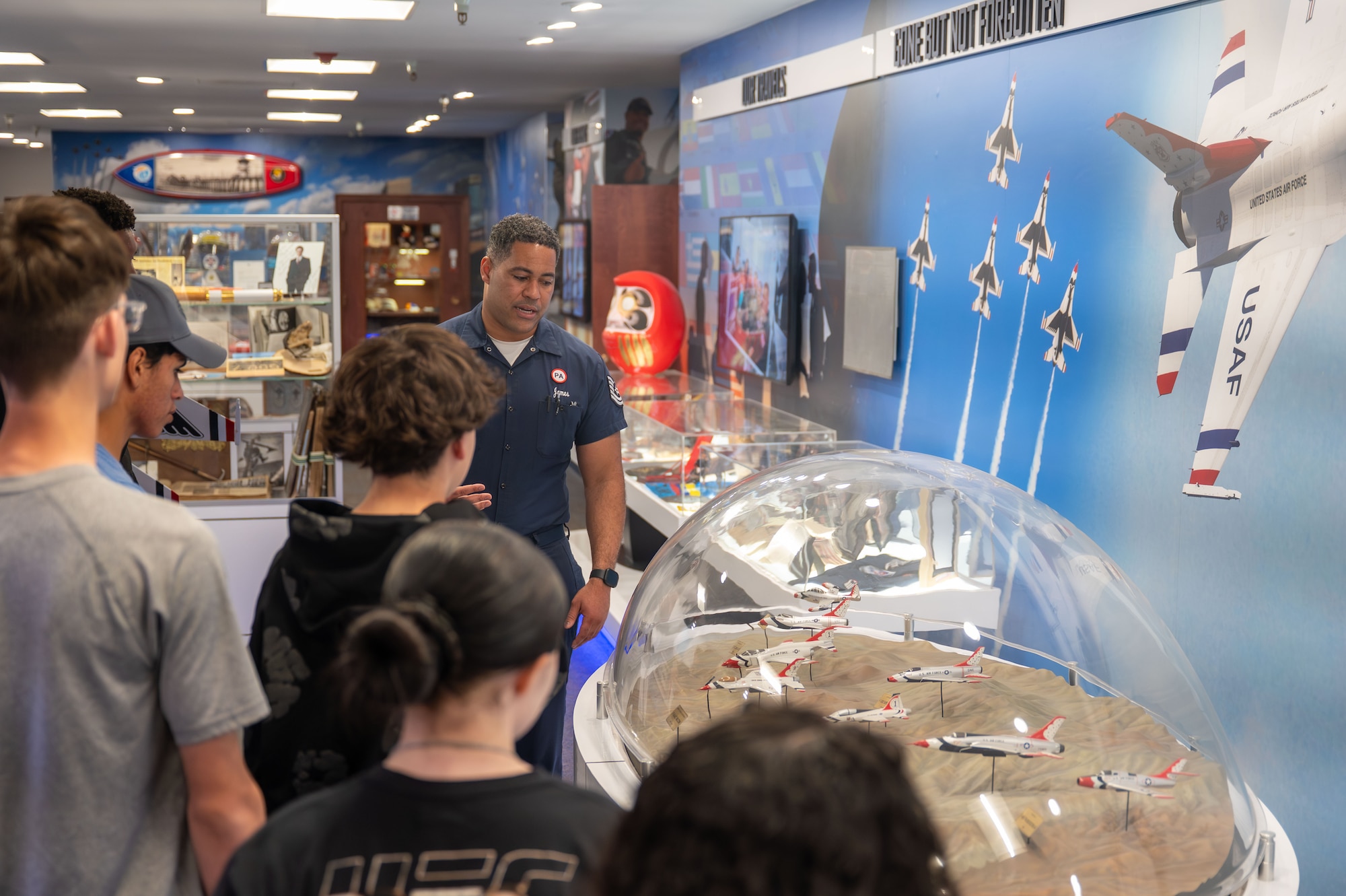 Airman gives thunderbird museum tour to foster kids