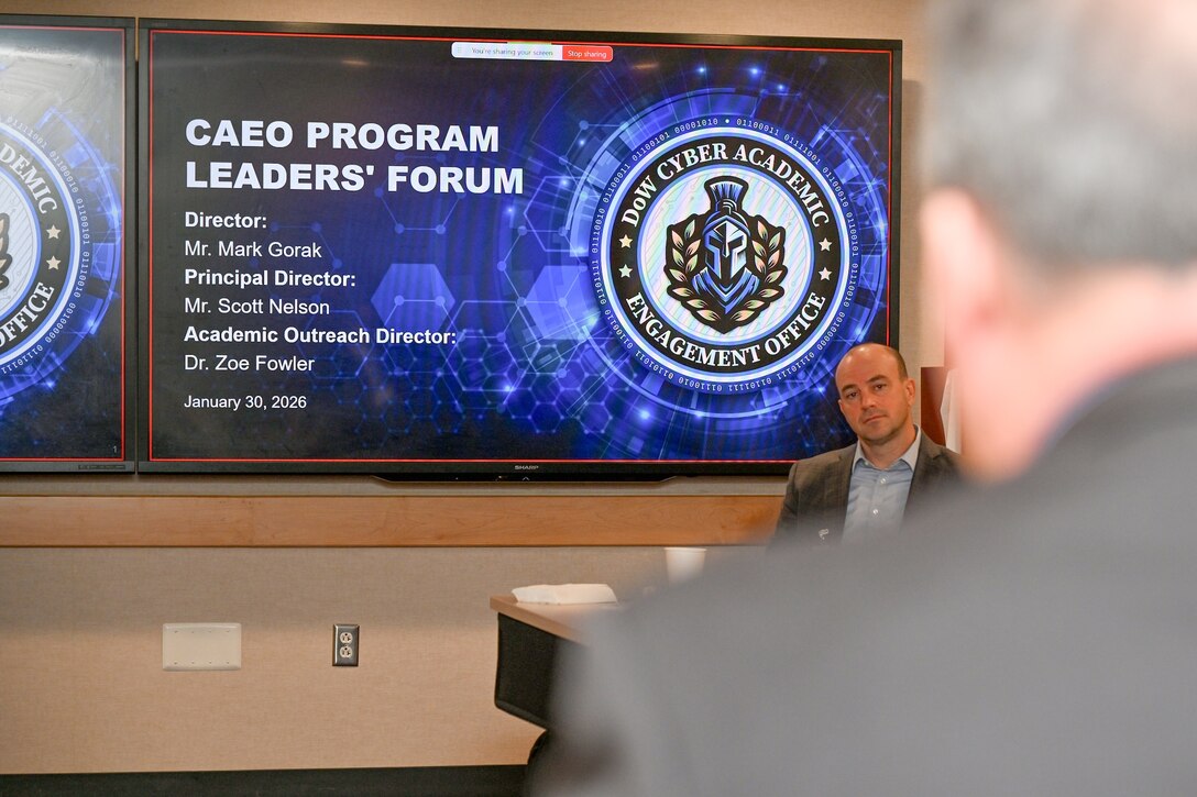 More than 30 civilian and government academic experts from multiple National Centers of Academic Excellence in Cybersecurity-designated universities, colleges and community colleges and government cyber academia programs converged at the Pentagon, Jan. 30, to discuss myriad of cyber academia programs centered on developing the next generation of cyber talent. The purpose behind the forum was to be the primer for further collaboration of new ideas and strategies.