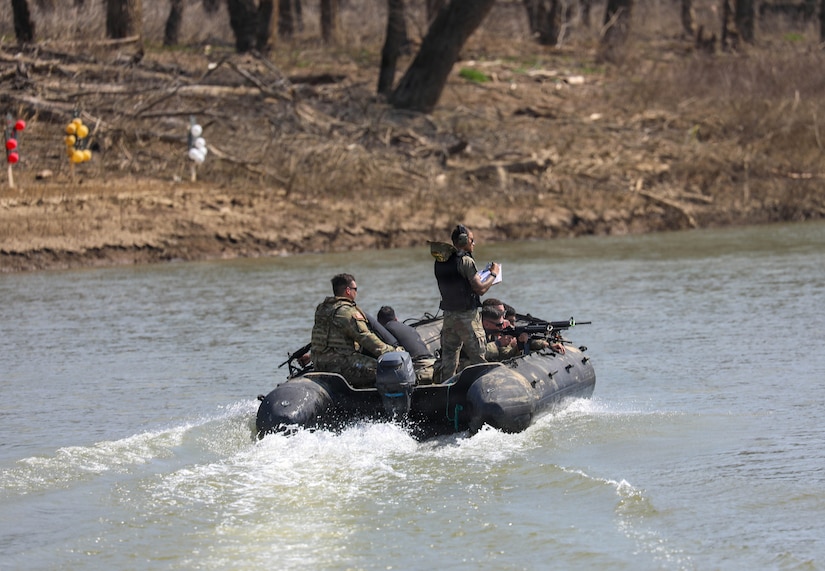 They assisted with the the Salt River Live Fire Exercise that challenged the Reserves Soldiers to shoot while in a moving Zodiac boat.