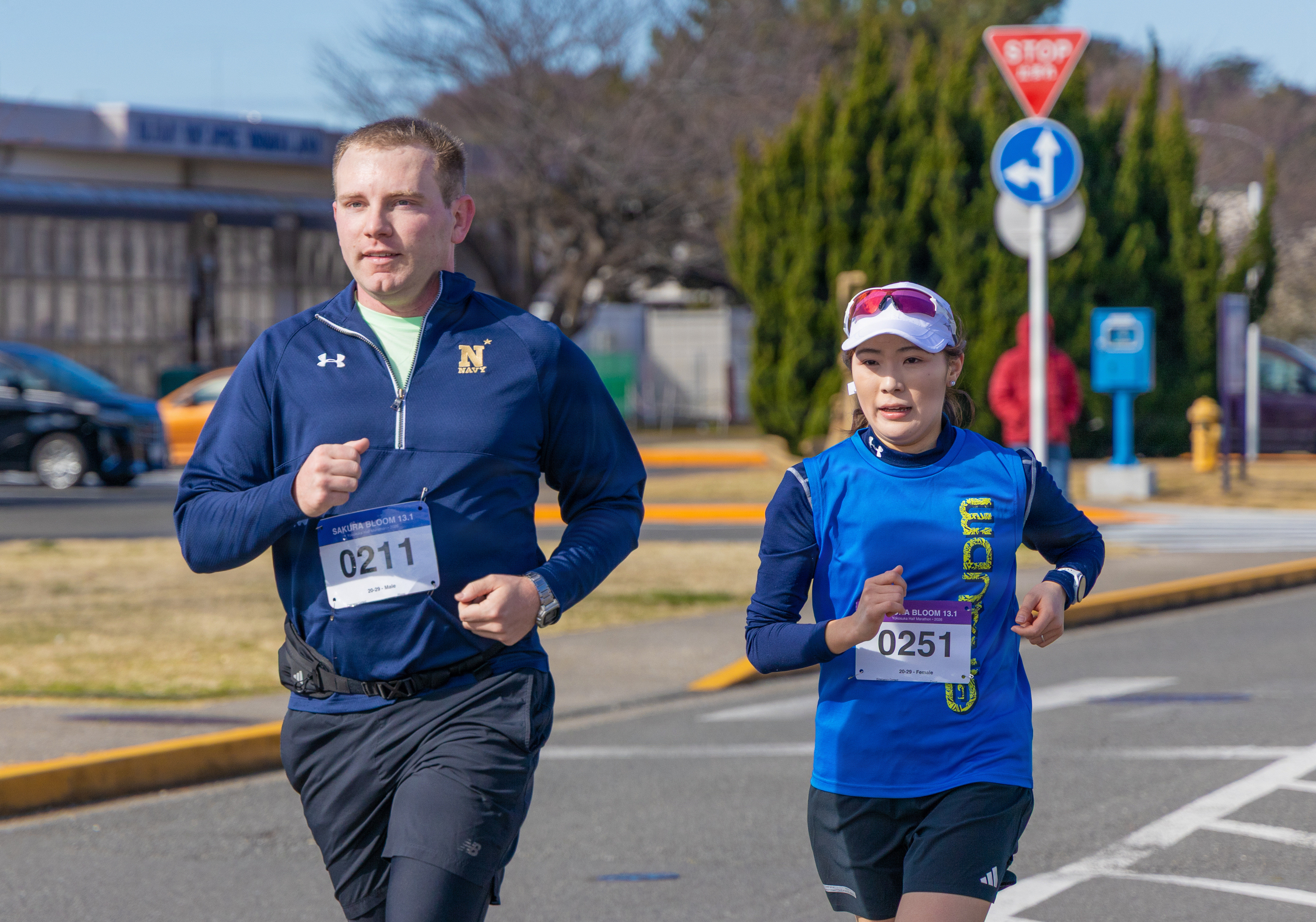 YOKOSUKA, Japan (March 14, 2026) — Sailors, families, and community members participate in the Commander, Fleet Activities Yokosuka Morale, Welfare and Recreation (MWR) Sakura Half Marathon in Yokosuka, Japan, March 14, 2026. The event brought the installation community together for a spring race celebrating fitness, resilience, and camaraderie as cherry blossoms have begun blooming. For more than 75 years, CFAY has provided, maintained, and operated base facilities and services in support of the U.S. 7th Fleet’s forward-deployed naval forces, tenant commands, and thousands of military and civilian personnel and their families. (U.S. Navy photo by Sheryl Sullivan)