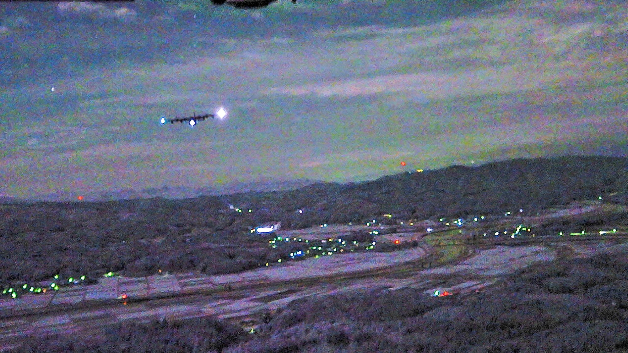 A U.S. Air Force MC-130J Commando II assigned to the 353rd Special Operations Wing performs low level maneuvers over Fukuoka, Japan.