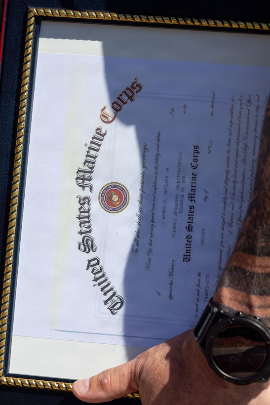 Gunnery Sgt. Philips Meritorious Promotion