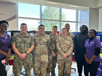 FORT BELVOIR, Va. (April 8, 2026)--Pubic Health team members of the Alexander T. Augusta Military Medical Center (ATAMMC) stand proudly while recognizing National Public Health Week during an exhibition April 6, 2026.