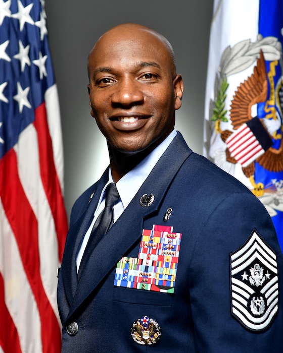 This is the official portrait of Chief Master Sergeant of the Air Force Kaleth O. Wright.