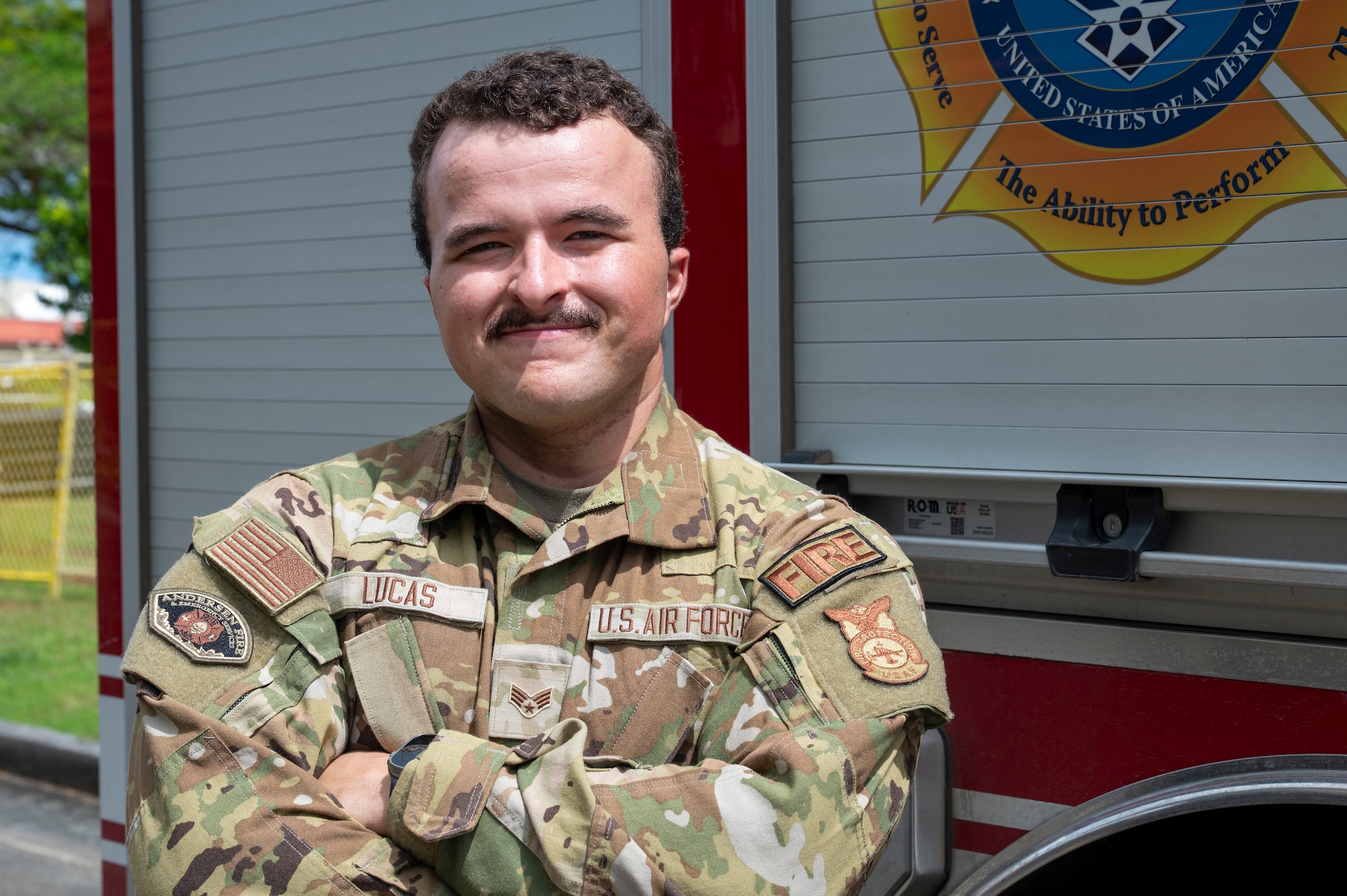 — For U.S. Air Force Senior Airmen Alyssa Lucas and Carter Lucas, firefighting is more than a career field — it’s a shared calling shaped by family, service and a lifetime of influence that brought them together at the 36th Civil Engineer Squadron fire department.