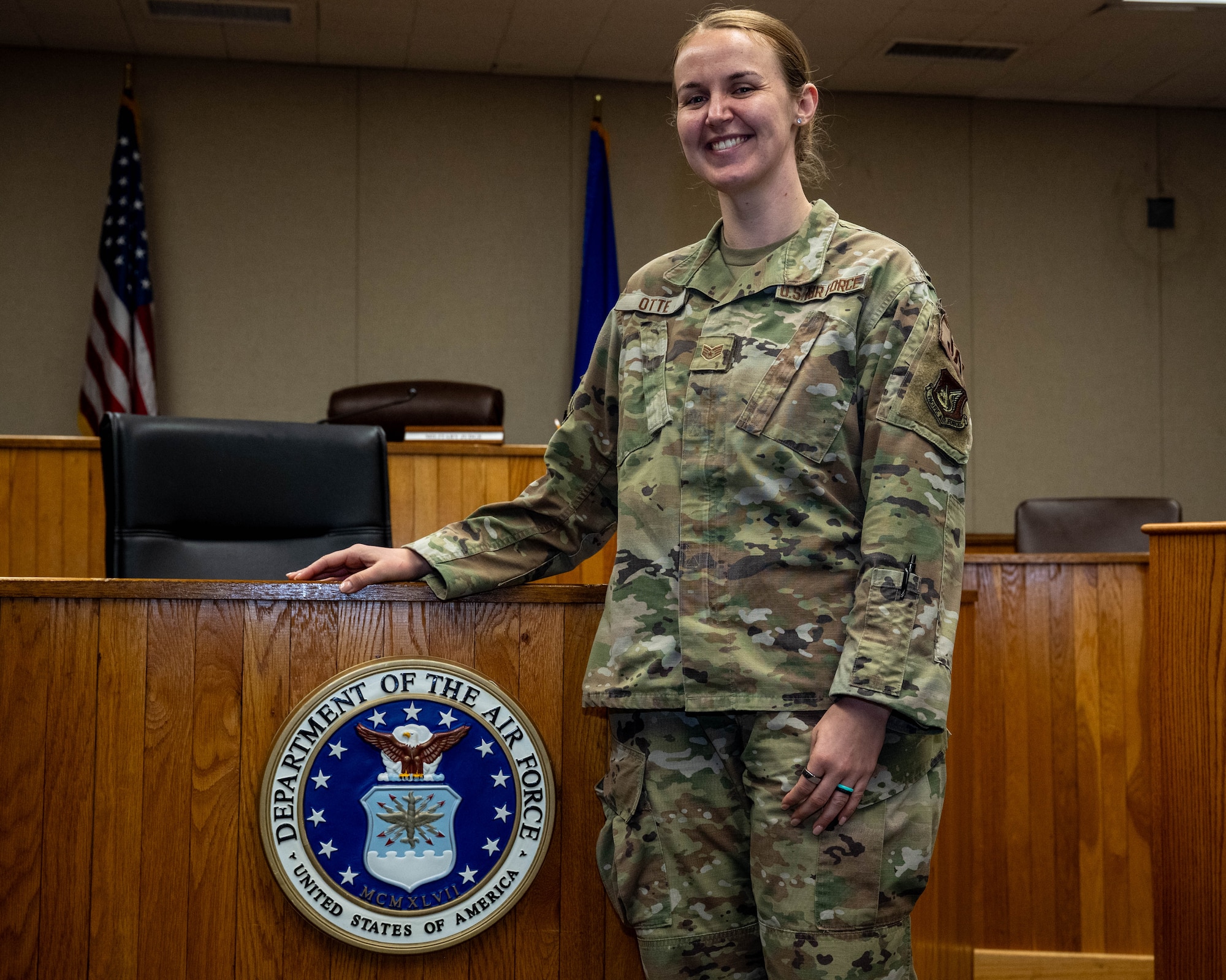 Airman poses for photo.