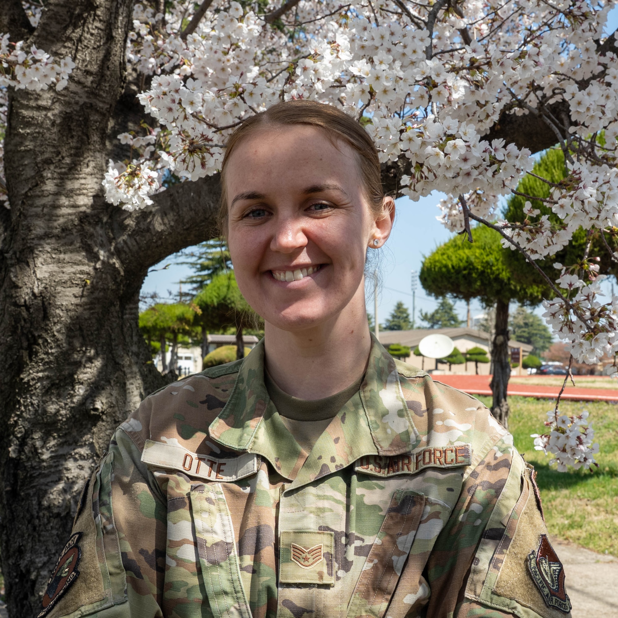 Airman poses for photo.