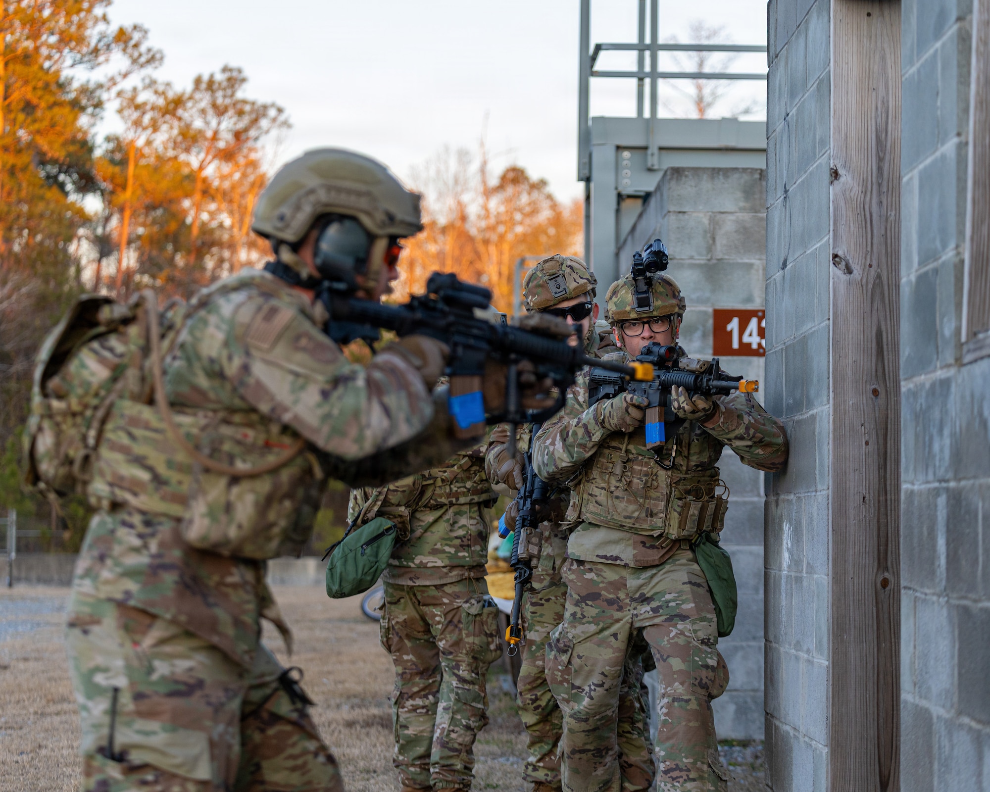 Security Forces Airmen conduct training