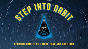 STEP INTO ORBIT
STARCOM AIMS TO FILL MORE THAN 400 POSITIONS

Unit emblem and galaxy rotation