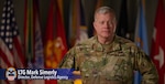 LTG Mark Simerly stands in front of American and military service flags, with a note in the bottom left corner labeled "LTG Mark Simerly, Director, Defense Logistics Agency" with the DLA emblem