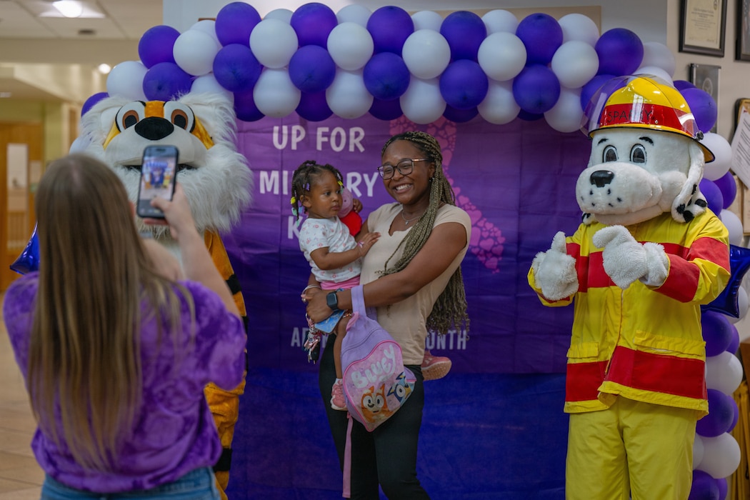 People pose for a picture.