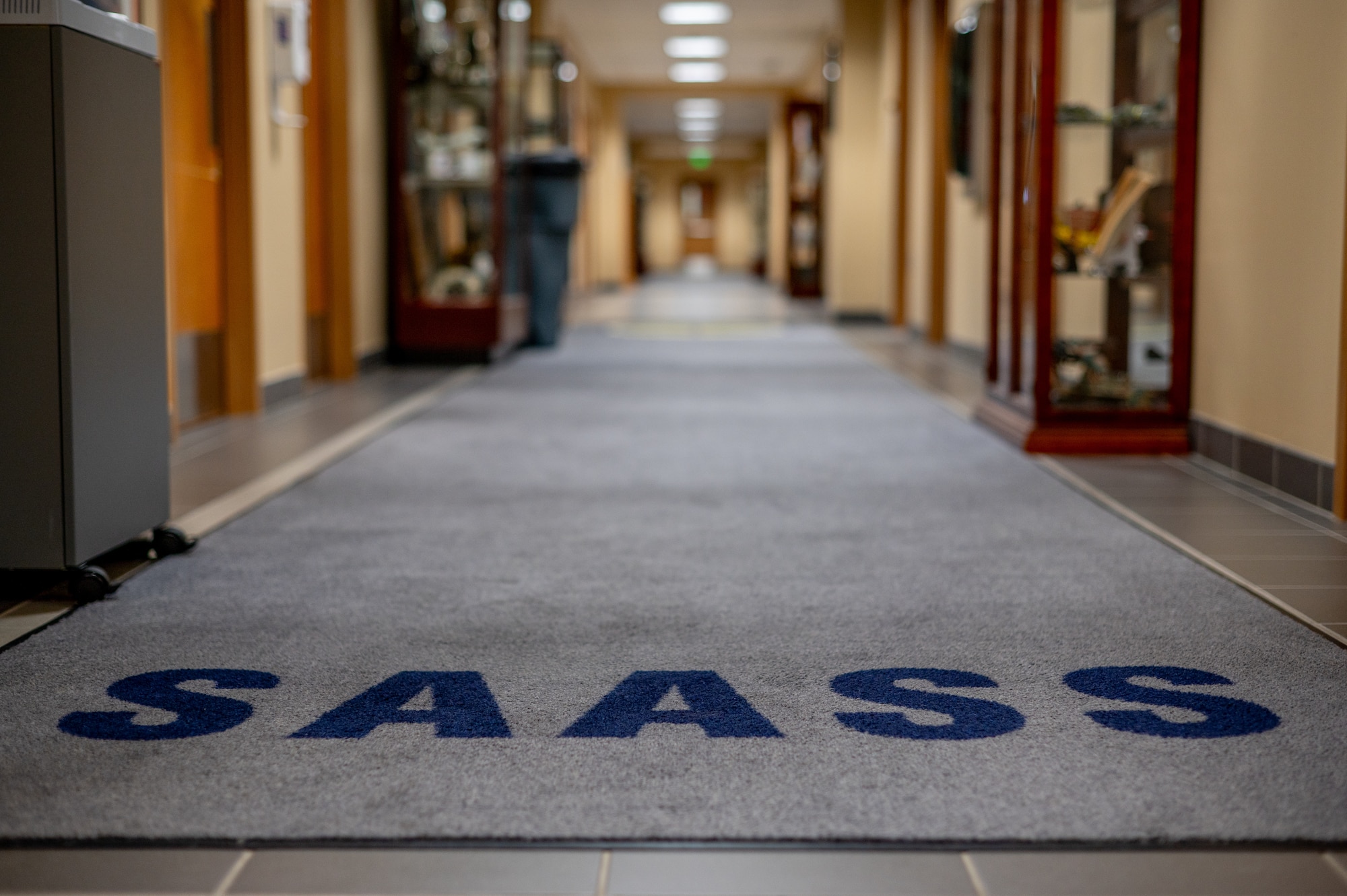 A rug sits on the floor at Maxwell Air Force Base.