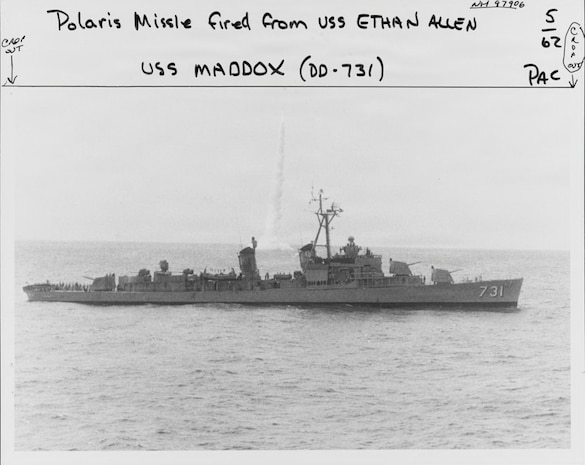 USS Maddox (DD-731) stands by as a Polaris missile fired by USS Ethan Allen (SSBN-608) breaks the surface of the Pacific Ocean, during Exercise Frigate Bird of Operation Dominic, May 6, 1962. Official U.S. Navy photograph from the collections of the Naval History and Heritage Command. 

SSP is the Navy command responsible for sustaining the Navy’s SWS on the Ohio-class SSBN and supporting the integration of the D5LE weapon system on the new Columbia-class SSBNs. Looking to the future, SSP is actively modernizing the sea-based leg of the nuclear triad through development of the D5LE2 SWS and pioneering regional strike capabilities of the future through development of the nuclear-armed sea launched cruise missile (SLCM-N) and the non-nuclear hypersonic conventional prompt strike system (CPS).