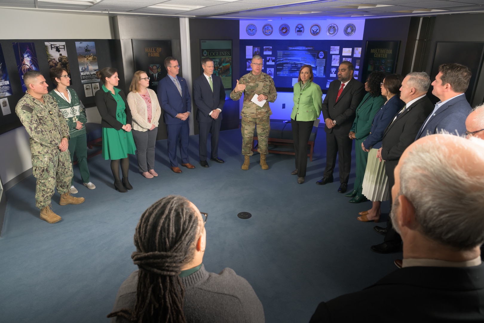 DLA Director speaking to team