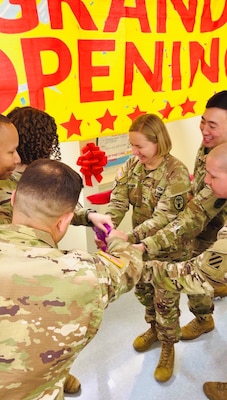 A crucial node of patient care for Spartan Soldiers is once again open for business at Marne Medic Troop Medical Clinic on Fort Stewart.

Leaders and Soldiers from 2nd Armored Brigade Combat Team and Winn Army Community Hospital gathered April 2 to cut the ribbon at the clinic’s pharmacy. It is the first time in three years the pharmacy has been in operation.
