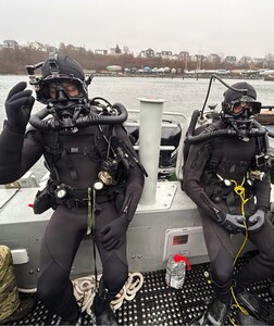 U.S. Navy technicians from Explosive Ordnance Disposal Mobile Unit TWELVE (EODMU-12) and divers from the Royal Canadian Navy (RCN) Fleet Diving Unit Atlantic completed a joint Subject Matter Expert Exchange (SMEE) focused on strengthening Allied undersea capabilities, March 14-21, 2026.