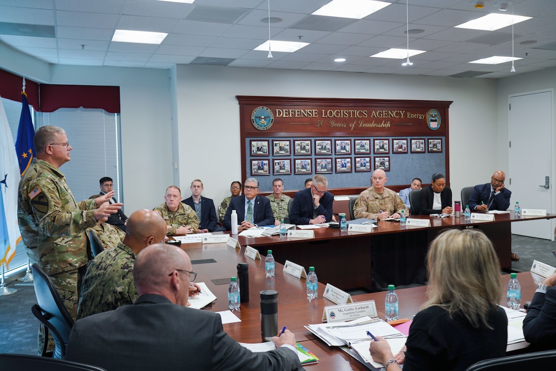 leaders briefing around table