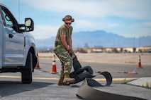 Person dragging equipment