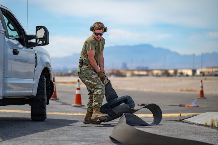 Person dragging equipment