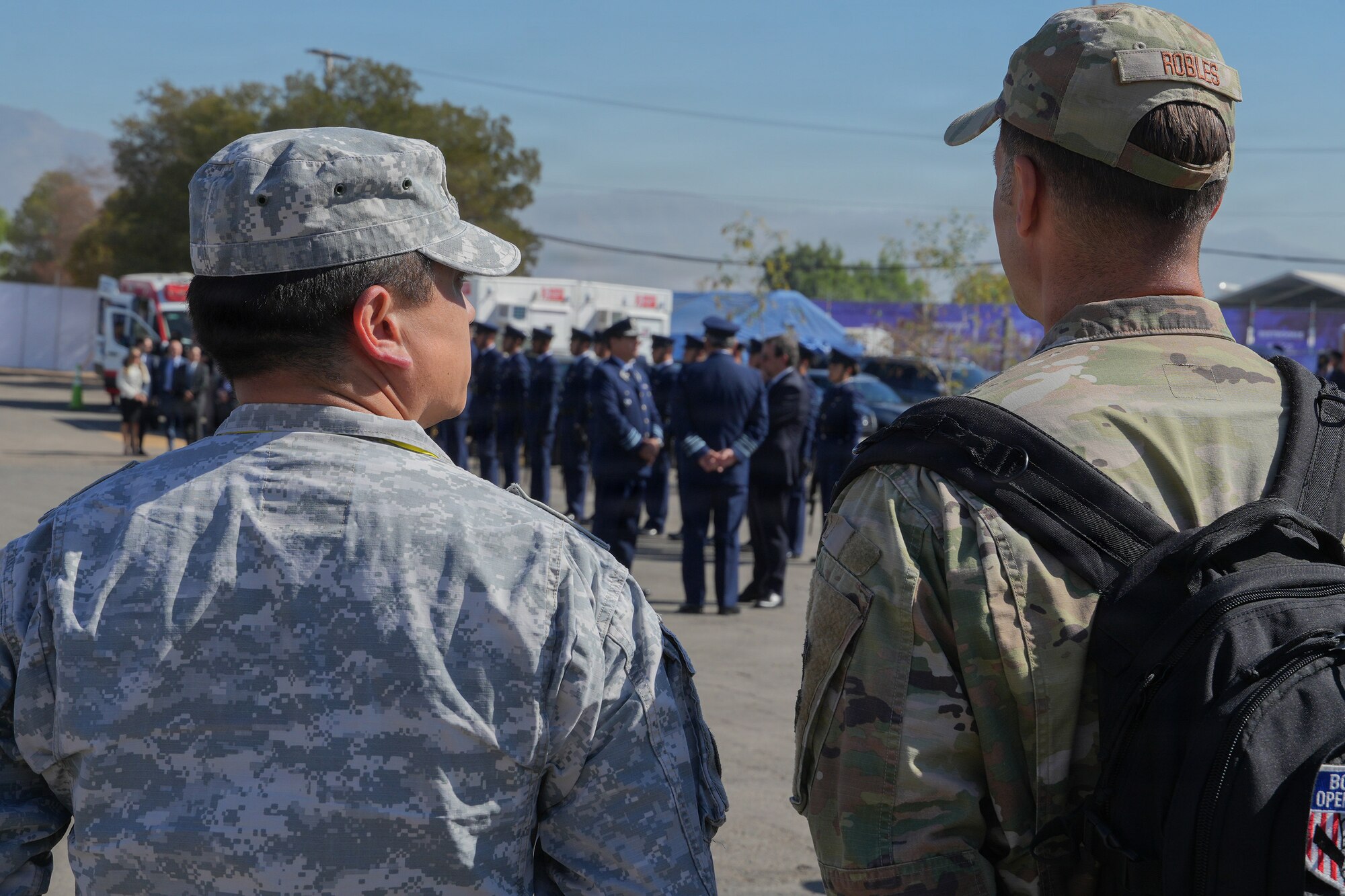Chilean Defense Minister Fernando Barros arrives for the opening ceremony at the Feria Internacional del Aire y del Espacio, or FIDAE, 2026 in Santiago, Chile, April 7, 2026.