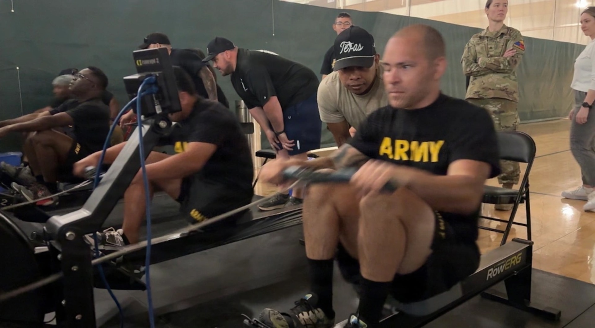 U.S. Army Staff Sgt. Xavier Rodgers participates in the rowing competition during the Army Recovery Care Program’s Army Trials, at Fort Bliss, Texas, Feb. 25 - March 5.