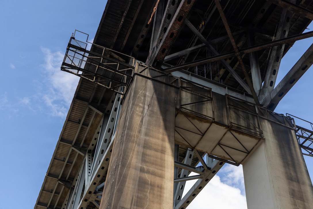 Photo from underneath the Bridge of the Americas in Panama.