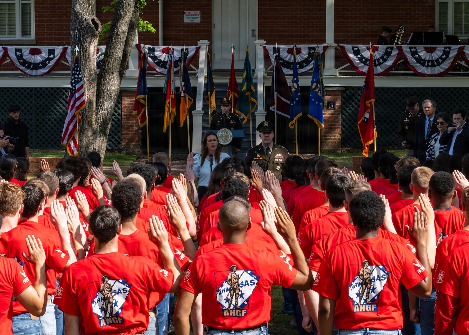 The Arkansas National Guard ceremonially enlisted 250 recruits April 11, 2026, at the MacArthur Museum of Arkansas Military History, in Little Rock, to celebrate the nation's 250th birthday.