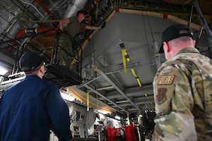 105th Maintainers complete rare C-17 extended-range fuel tank.