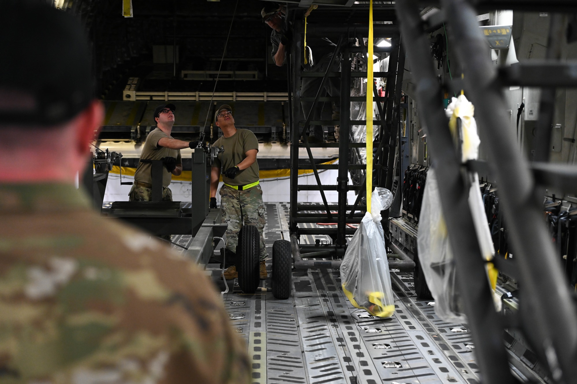 105th Maintainers complete rare C-17 extended-range fuel tank.