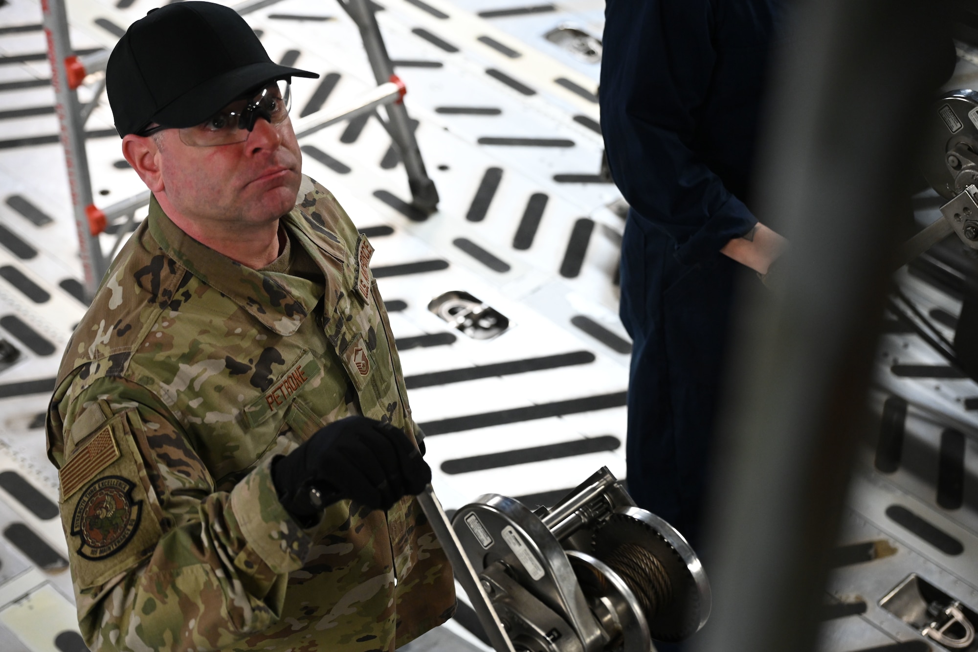 105th Maintainers complete rare C-17 extended-range fuel tank.