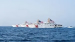 Coast Guard fast response cutters patrol the Strait of Hormuz, August 2022. U.S. Coast Guard photo.