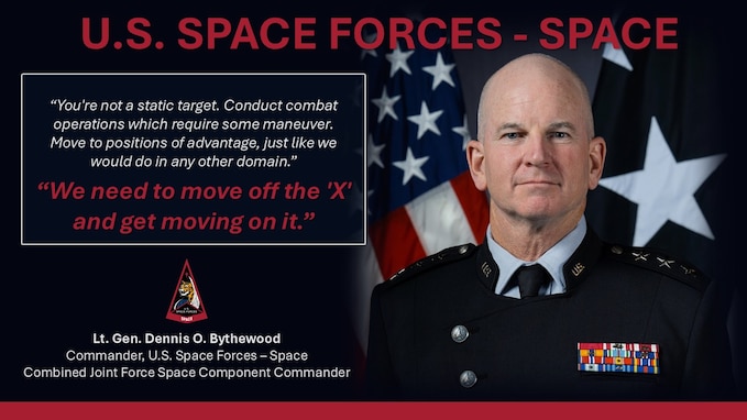 Graphic showing quote from Space Force General