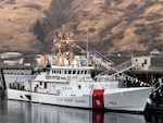 Coast Guard Cutter John Witherspoon at its homeport in Kodiak, Alaska, during its commissioning on April 3, 2025. U.S. Coast Guard photo.