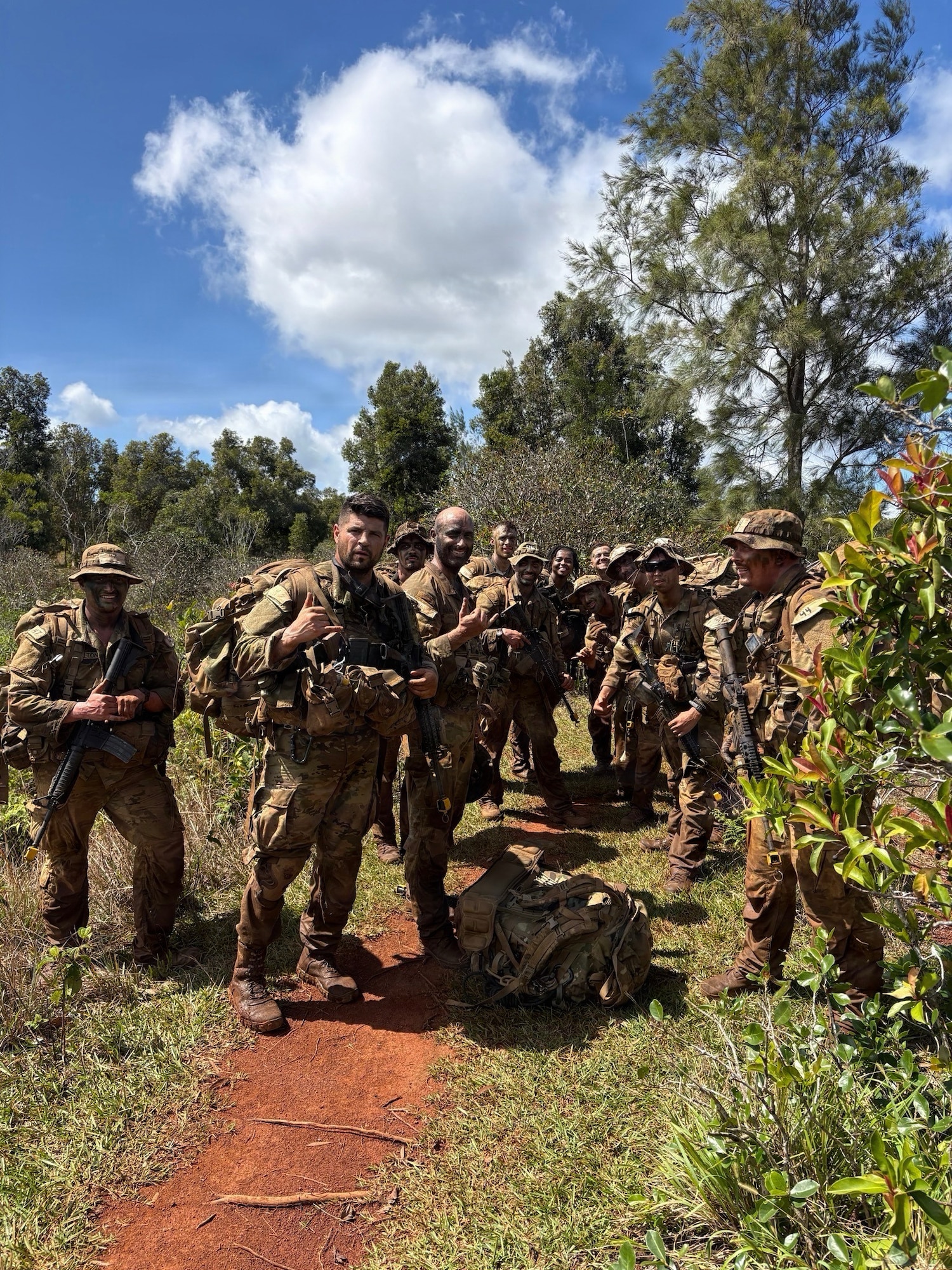 Members of the U.S. Army’s Jungle Operations Training Course pose for a photo during an exercise