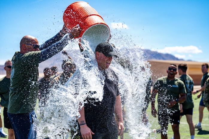 Person being splashed with water