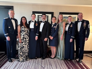 AF senior leaders pose with cadets at WildWestCon.