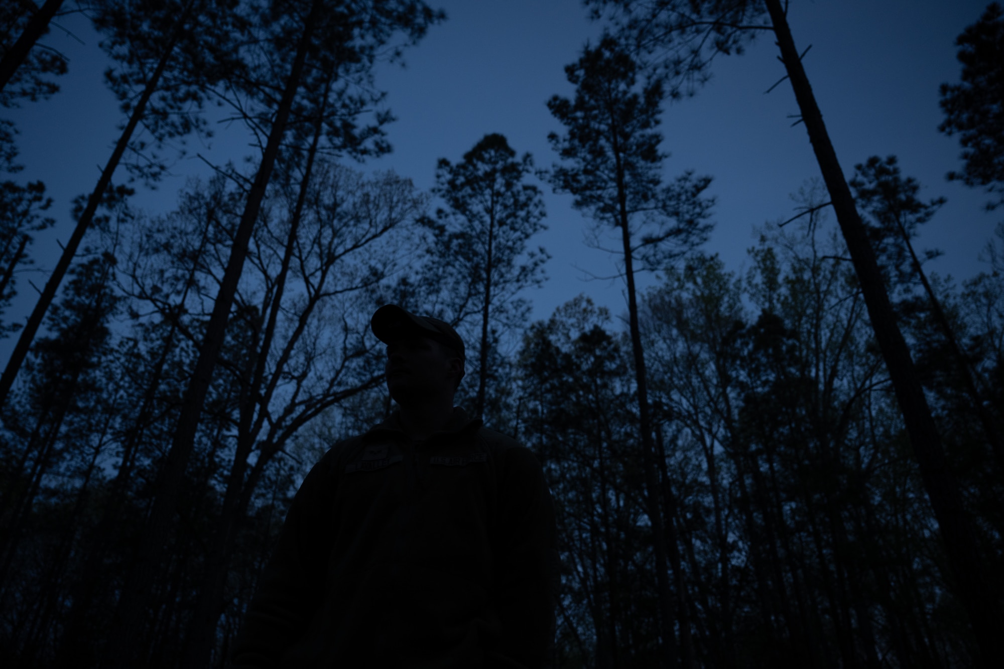 security forces airmen train on nighttime land navigation
