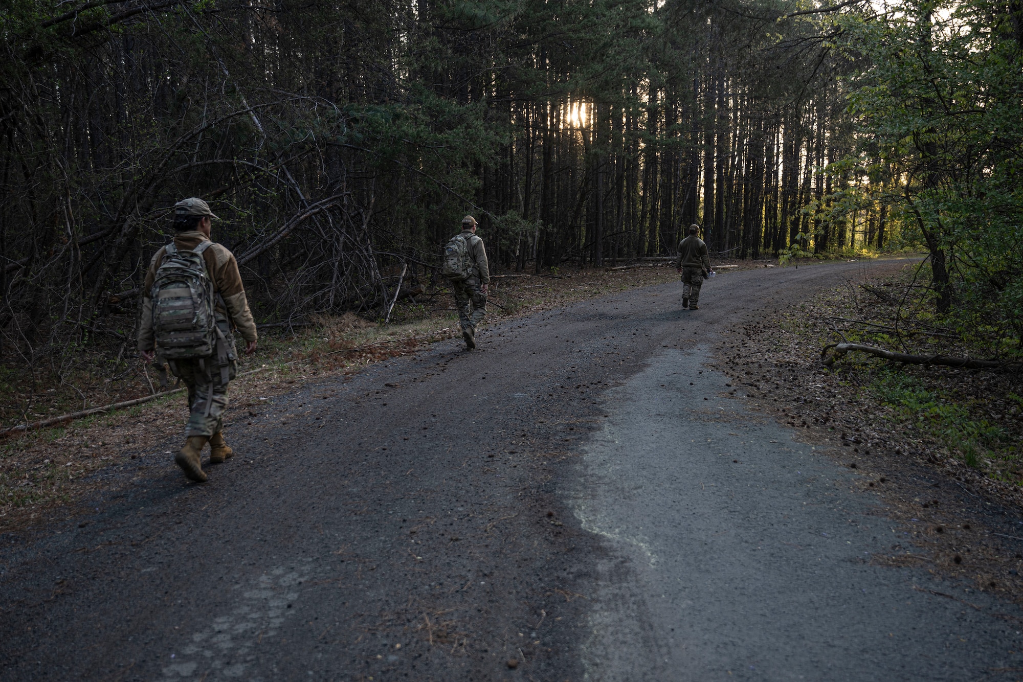 security forces airmen train on nighttime land navigation