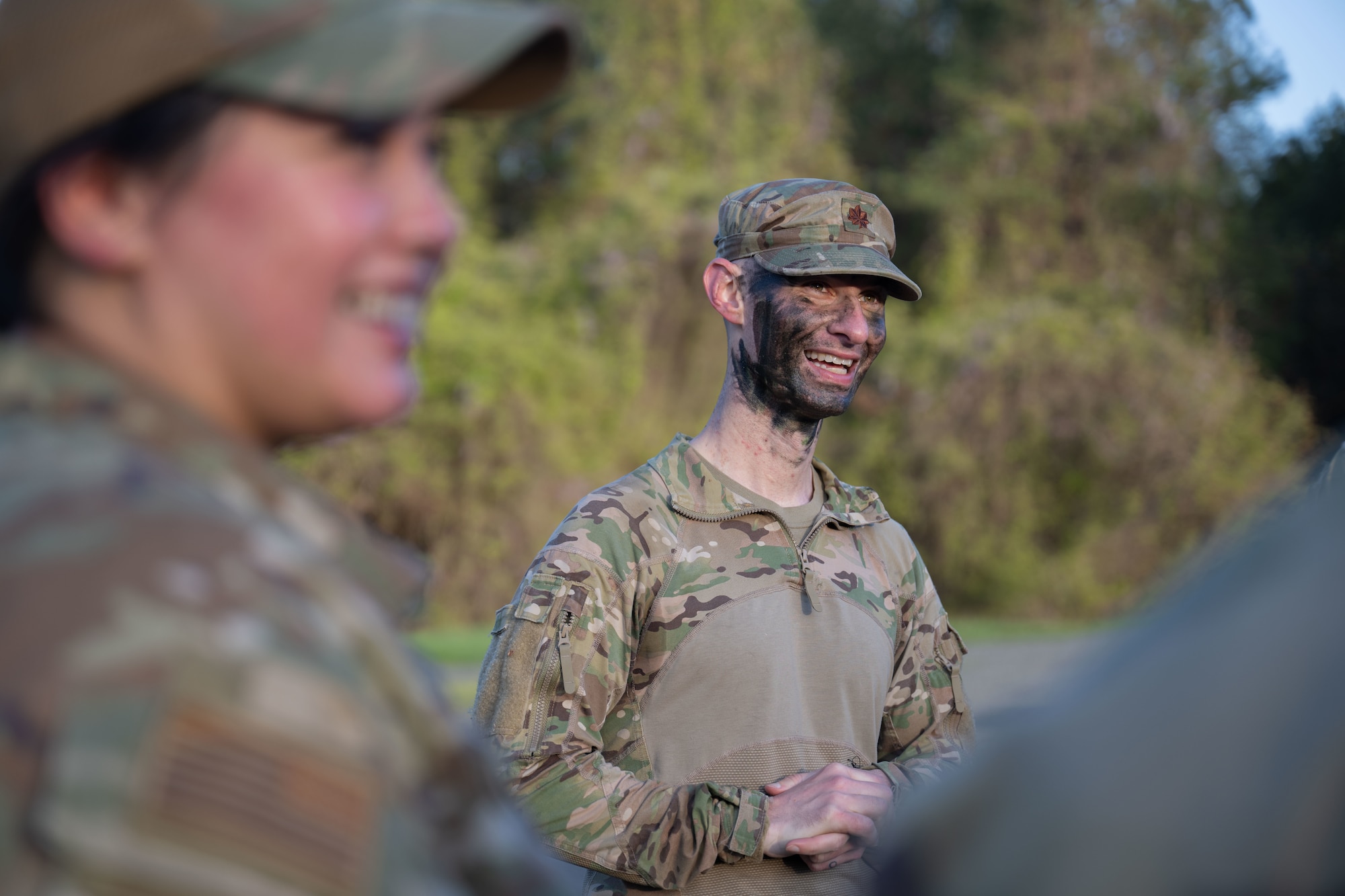 security forces airmen train on nighttime land navigation