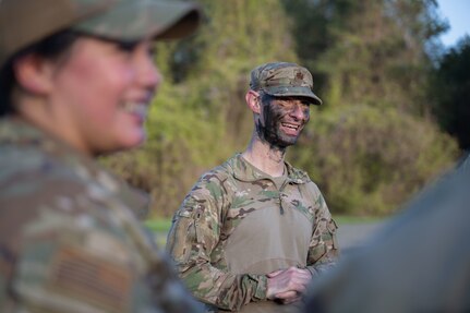 security forces airmen train on nighttime land navigation