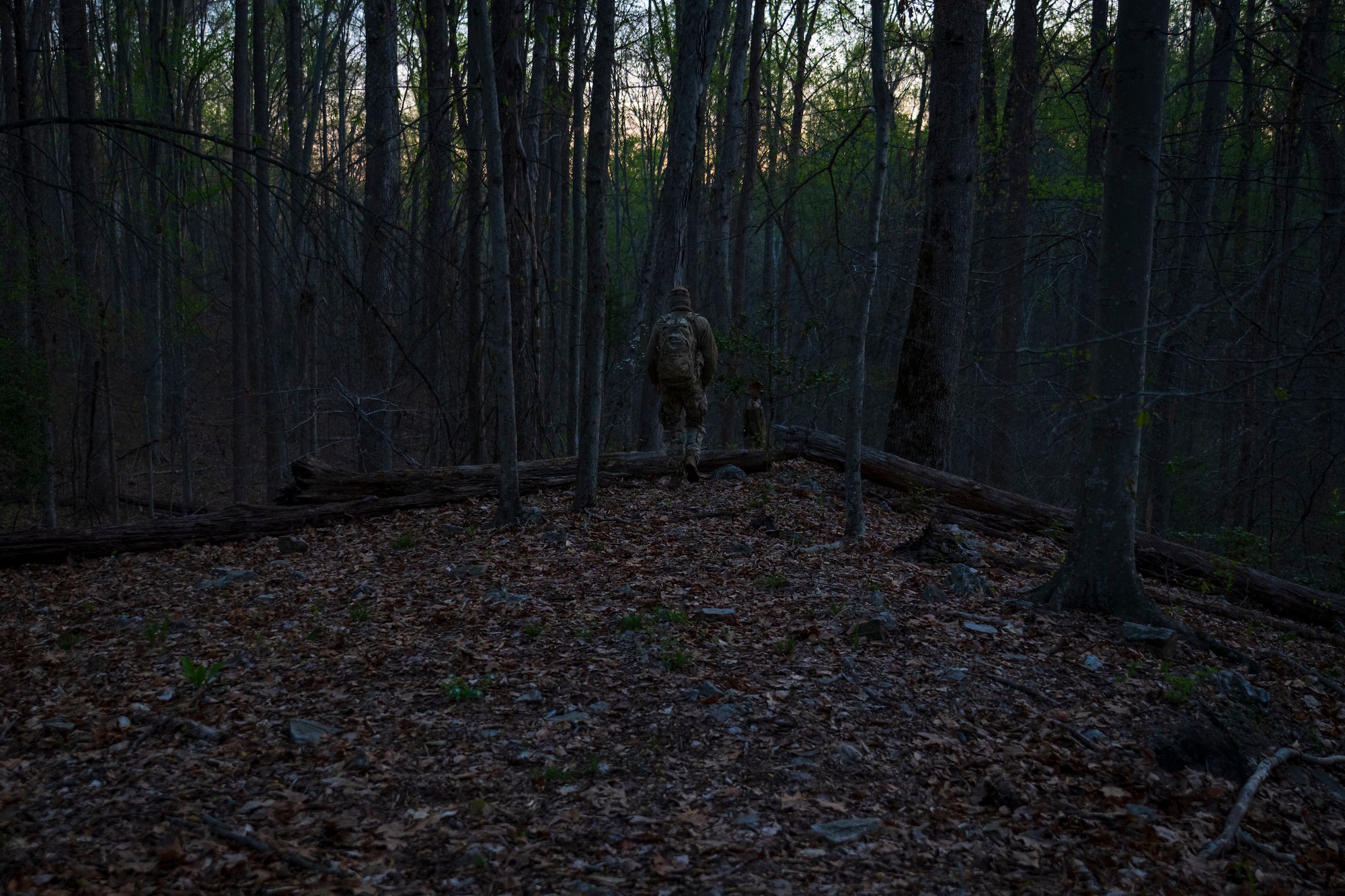 security forces airmen train on nighttime land navigation