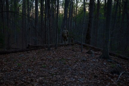 security forces airmen train on nighttime land navigation