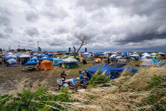 More than 3,000 visitors camped out for the Scout Expo at Beale Air Force Base, California, on April 11, 2026.