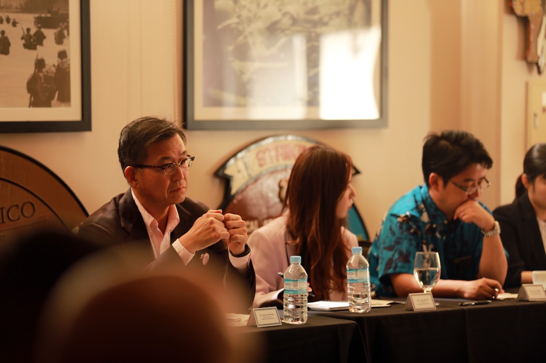 U.S. Marine Corps Maj. Gen. Brian N. Wolford, the commanding general of Marine Corps Installations Pacific hosted a Mayors Symposium at Camp Hansen, Okinawa, Japan, April 8, 2026. This is the third symposium held to provide local mayors and their deputies an opportunity to learn more about the USMC through base tours and briefings. MCIAPC leadership and local mayors also have the opportunity to have open discussions relating to their local communities. Wolford is a native of Maryland.