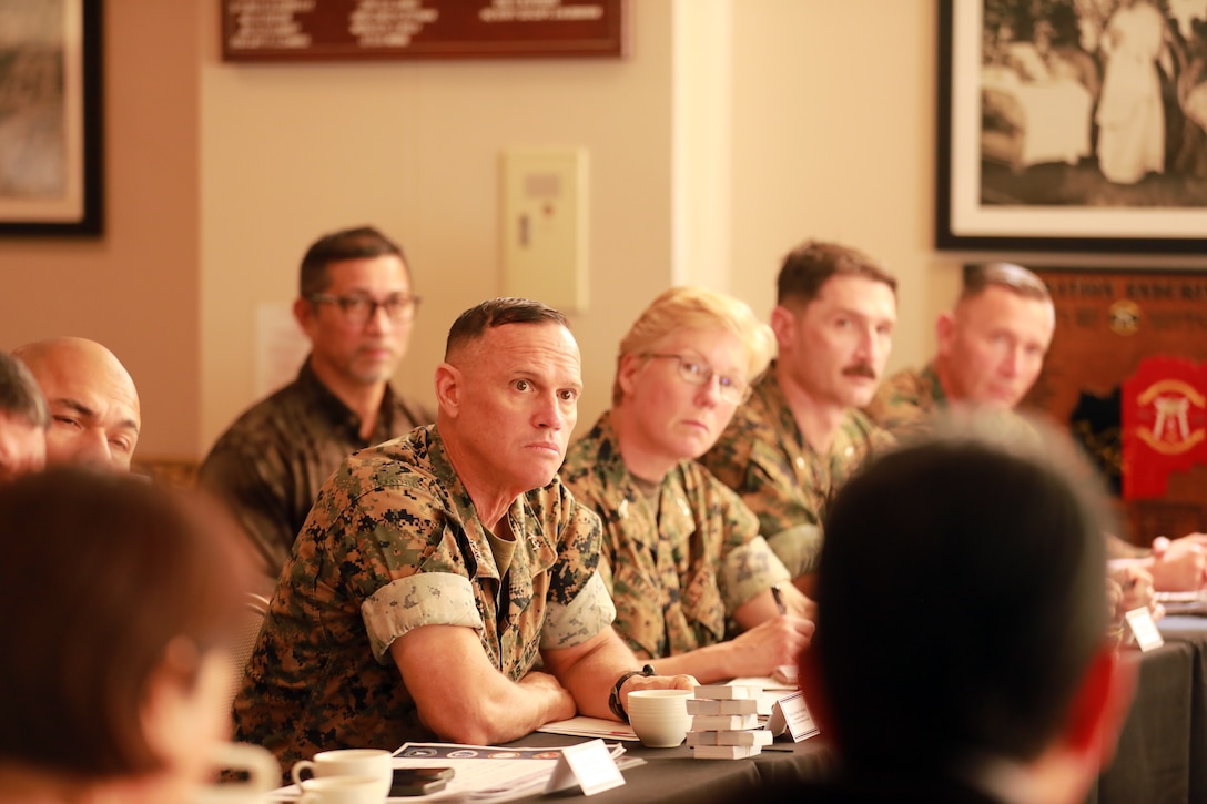 U.S. Marine Corps Maj. Gen. Brian N. Wolford, the commanding general of Marine Corps Installations Pacific hosted a Mayors Symposium at Camp Hansen, Okinawa, Japan, April 8, 2026. This is the third symposium held to provide local mayors and their deputies an opportunity to learn more about the USMC through base tours and briefings. MCIAPC leadership and local mayors also have the opportunity to have open discussions relating to their local communities. Wolford is a native of Maryland.