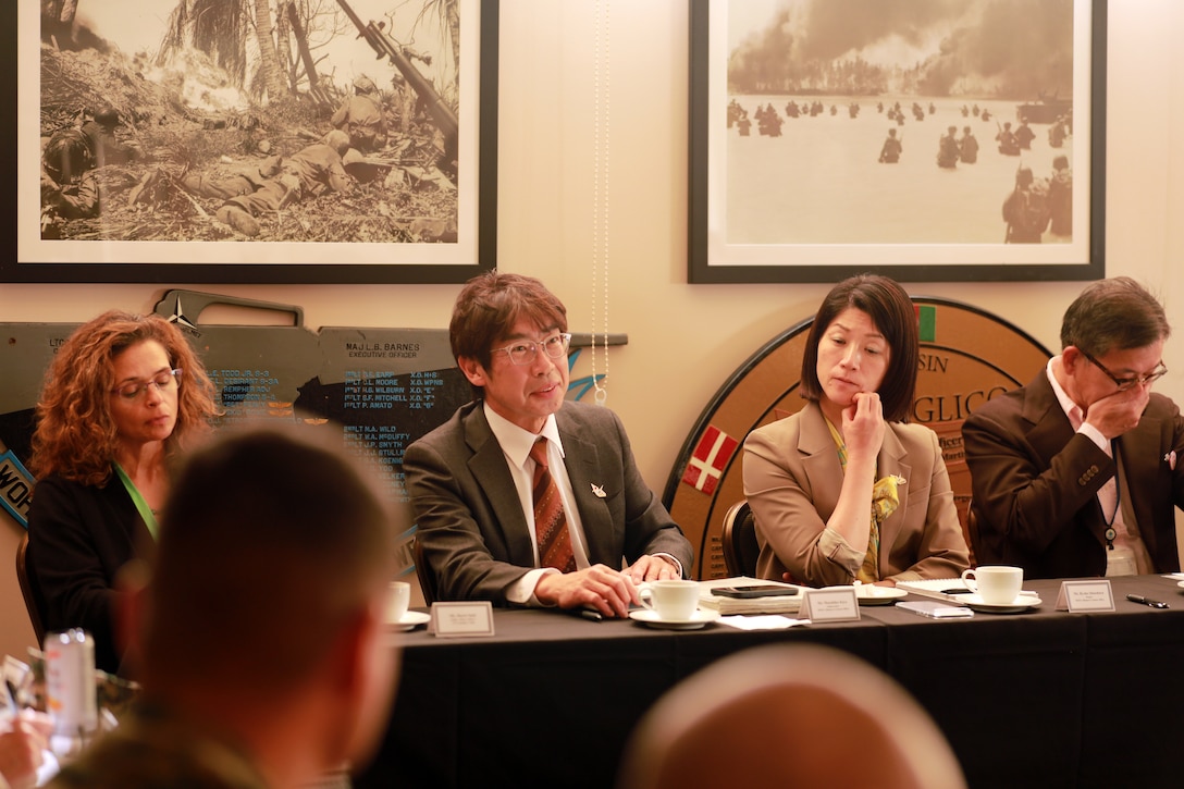 U.S. Marine Corps Maj. Gen. Brian N. Wolford, the commanding general of Marine Corps Installations Pacific hosted a Mayors Symposium at Camp Hansen, Okinawa, Japan, April 8, 2026. This is the third symposium held to provide local mayors and their deputies an opportunity to learn more about the USMC through base tours and briefings. MCIAPC leadership and local mayors also have the opportunity to have open discussions relating to their local communities. Wolford is a native of Maryland.