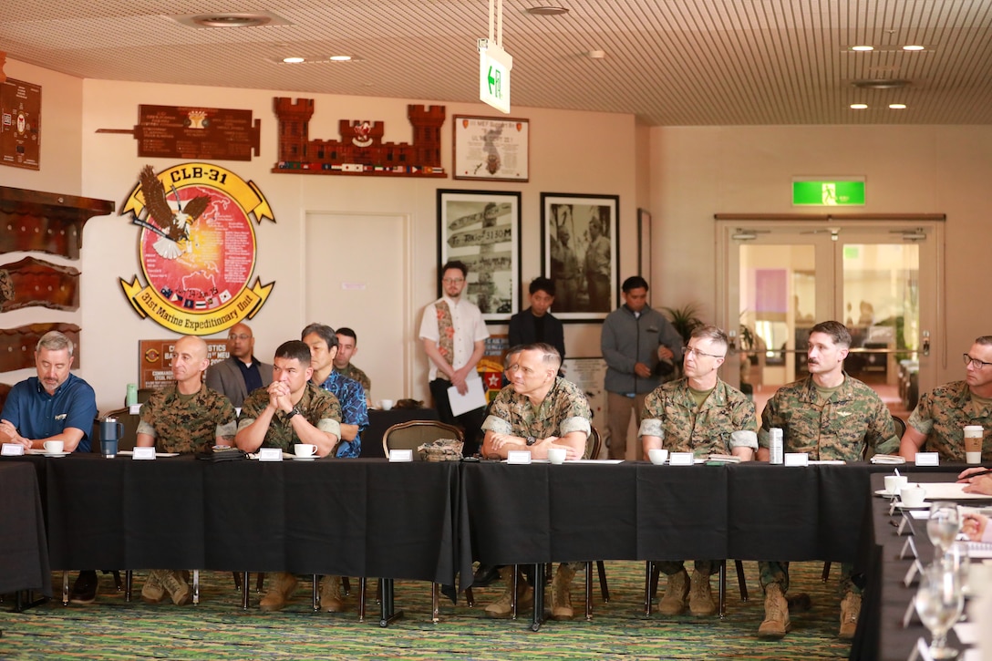 U.S. Marine Corps Maj. Gen. Brian N. Wolford, the commanding general of Marine Corps Installations Pacific hosted a Mayors Symposium at Camp Hansen, Okinawa, Japan, April 8, 2026. This is the third symposium held to provide local mayors and their deputies an opportunity to learn more about the USMC through base tours and briefings. MCIAPC leadership and local mayors also have the opportunity to have open discussions relating to their local communities. Wolford is a native of Maryland.