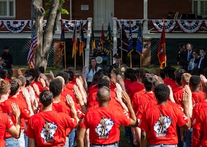 The Arkansas National Guard ceremonially enlisted 250 recruits April 11, 2026, at the MacArthur Museum of Arkansas Military History, in Little Rock, to celebrate the nation's 250th birthday.